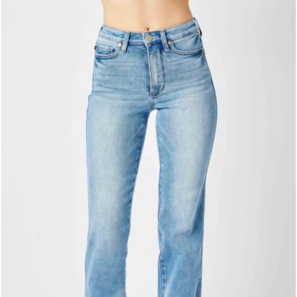 Judy Blue Plus Size High Waist Tummy Control Straight Jeans